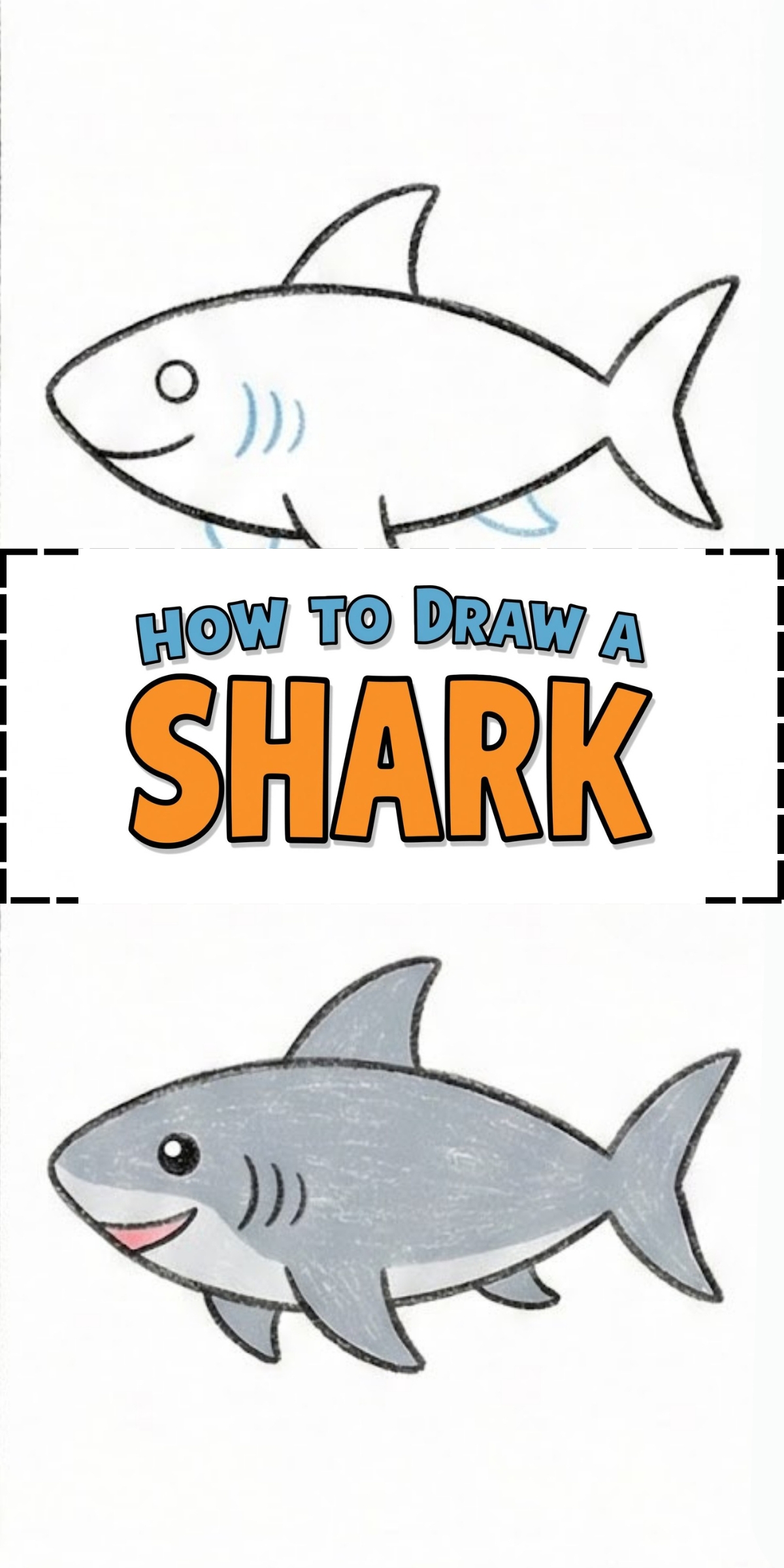 How to Draw a Shark Easy and Fun for Kids