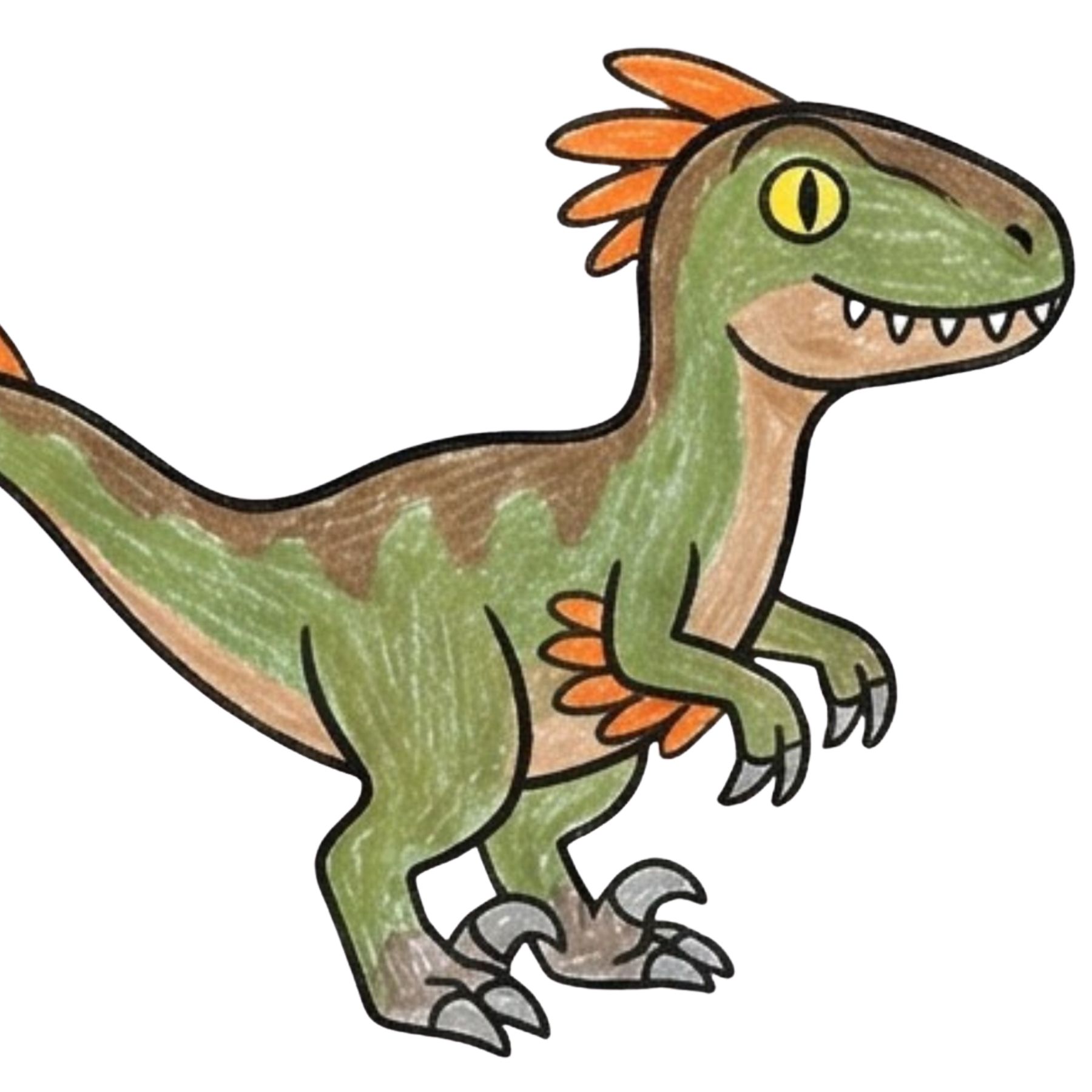 Simple Cartoon Raptor How to Draw a Raptor Step by Step for Kids