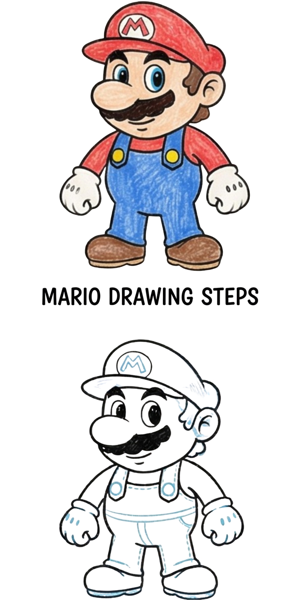 Super Fun Mario Drawing Steps for Kids