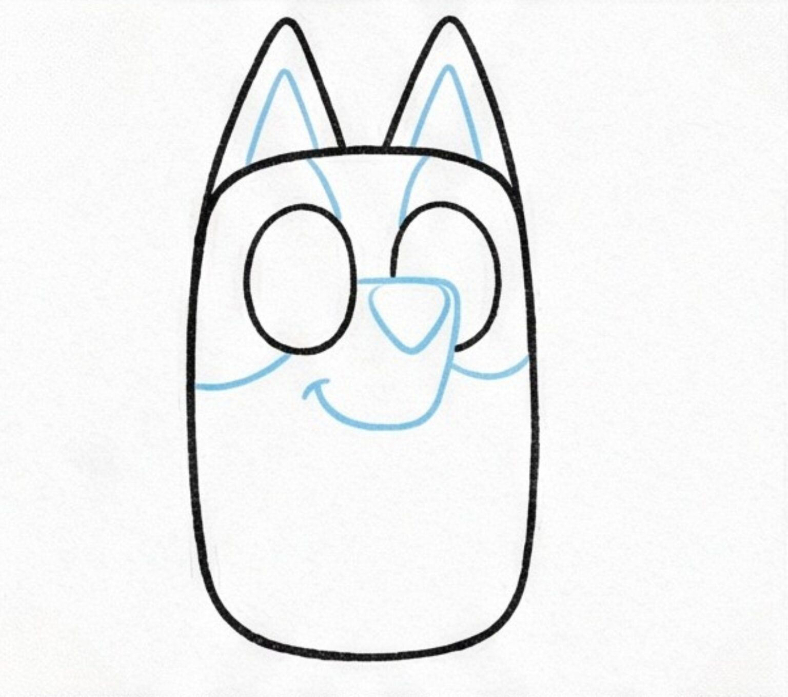 Bluey Drawing Easy Step by Step for Kids