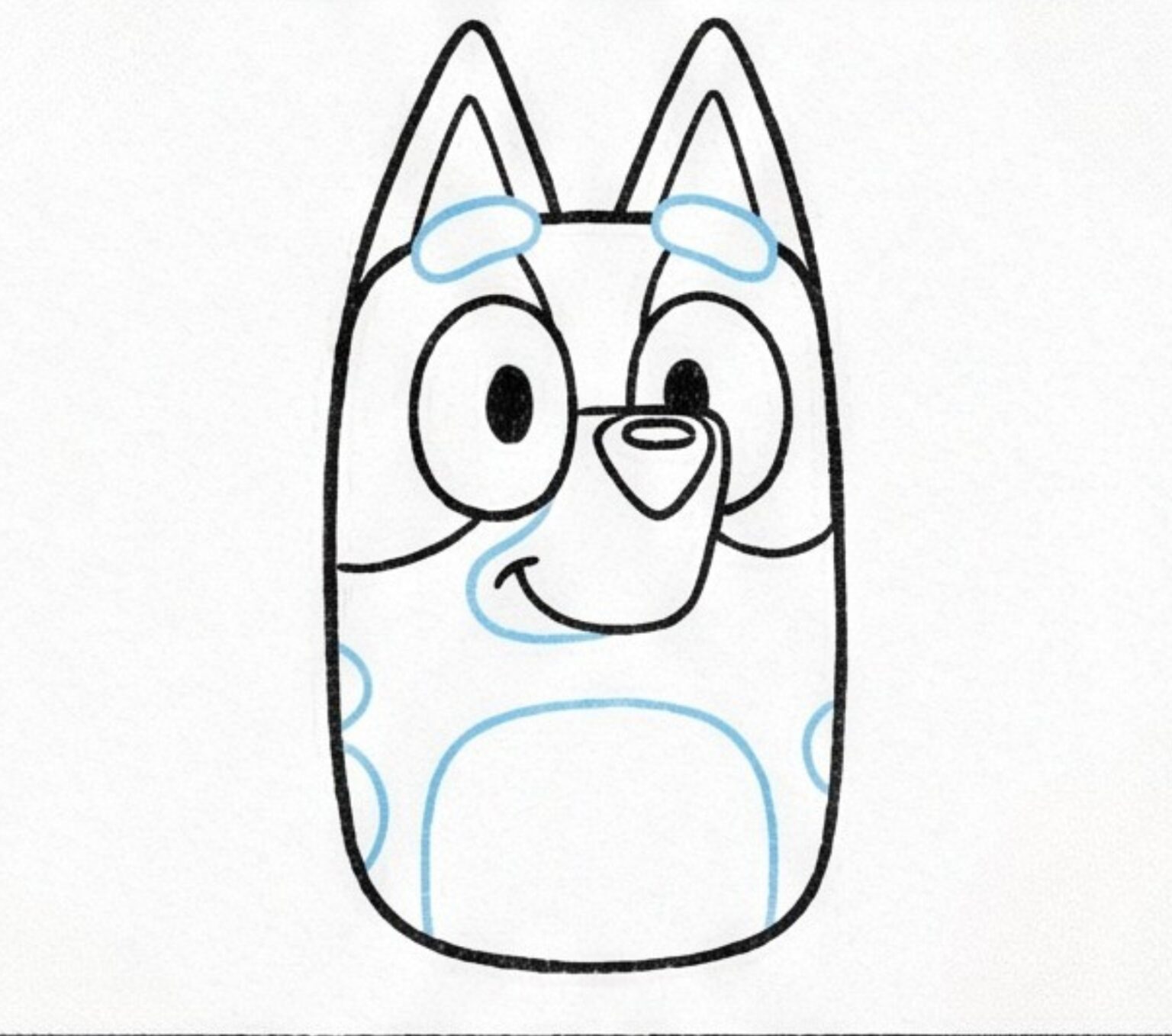 Bluey Drawing Easy Step by Step for Kids