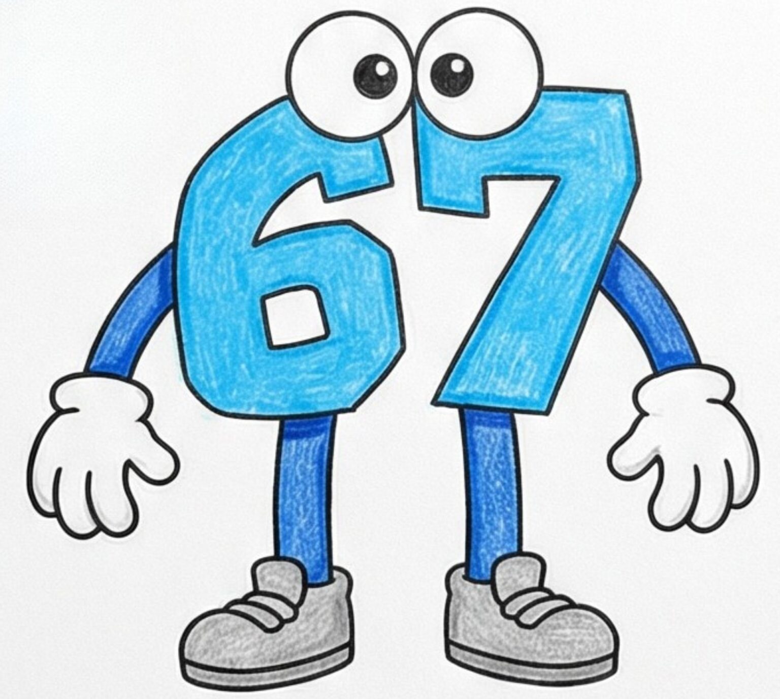 How to Draw 67 Brainrot Step by Step