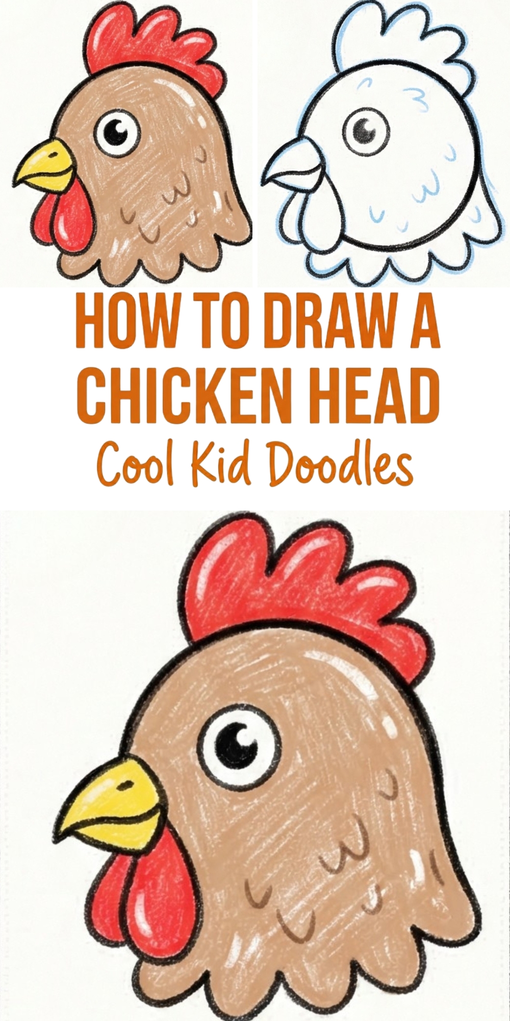 How to Draw a Chicken Head Step by Step (Super Cute and Easy!)