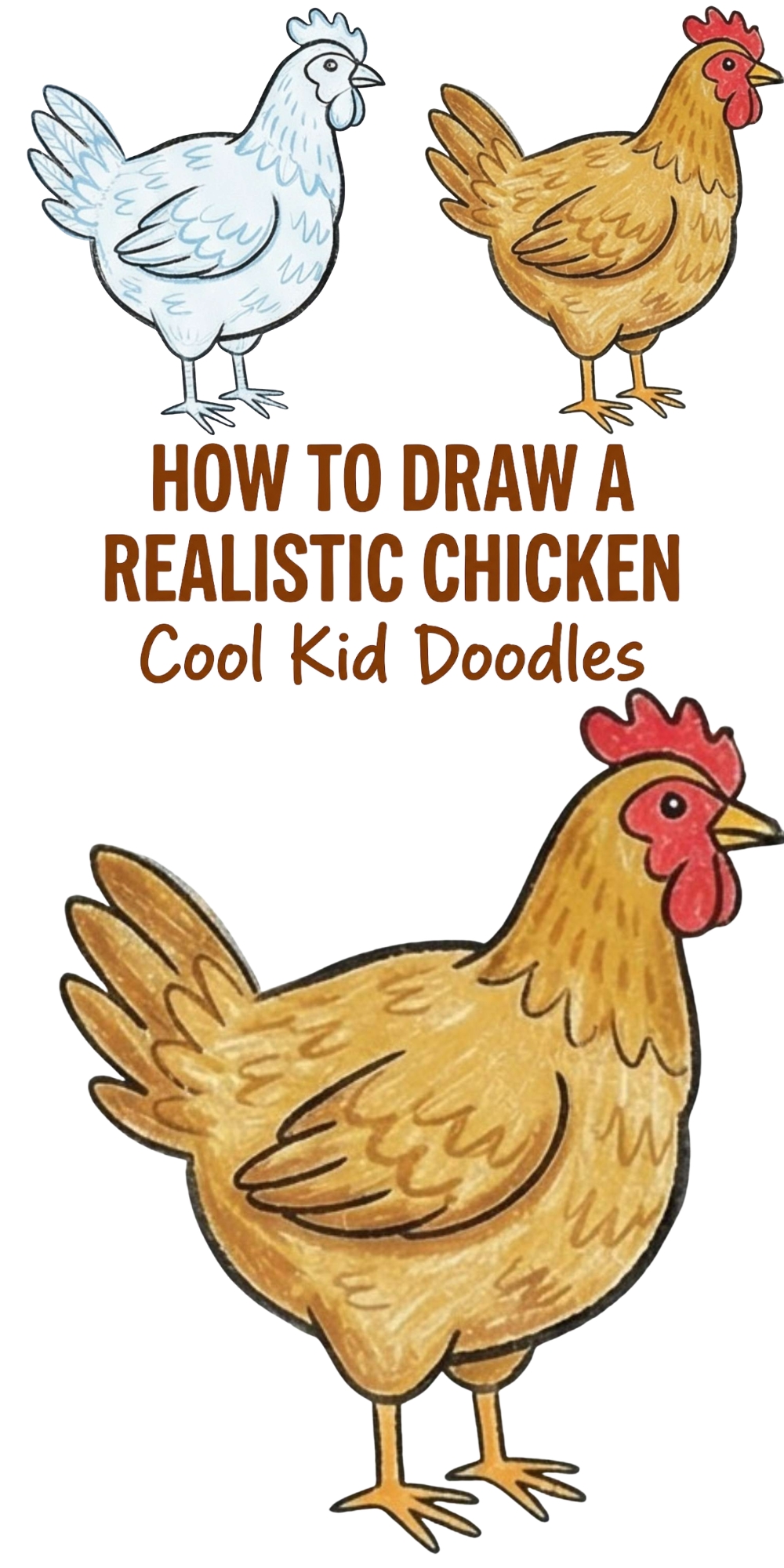 How to Draw a Realistic Chicken Step by Step