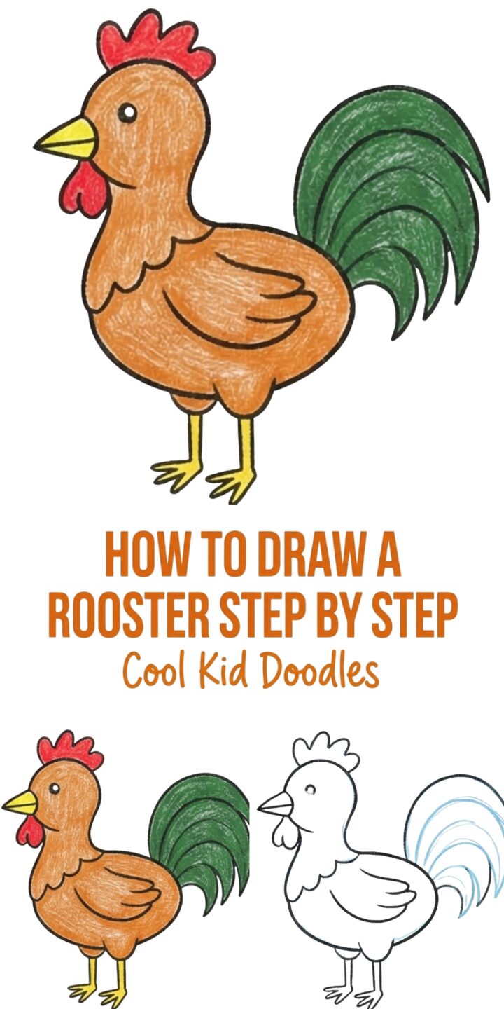 How to Draw a Rooster Step by Step (Fun & Easy Guide for Kids)