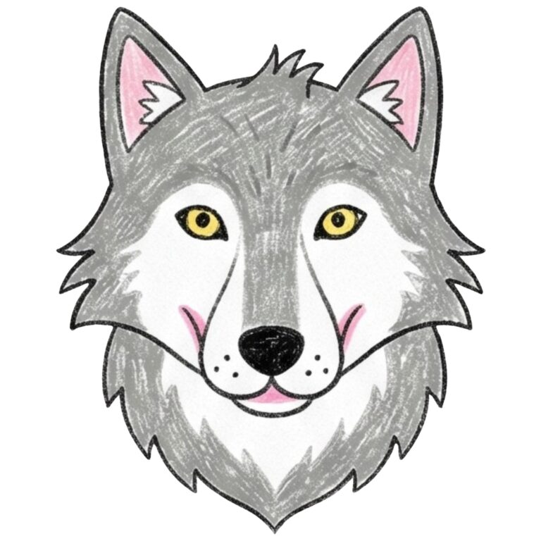 How to Draw a Cute Wolf Step by Step (Super Easy Baby Wolf Tutorial)