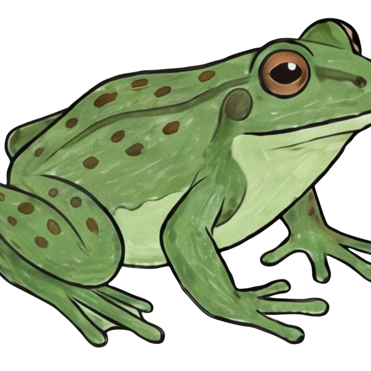 Frog Cartoon Drawing Realistic