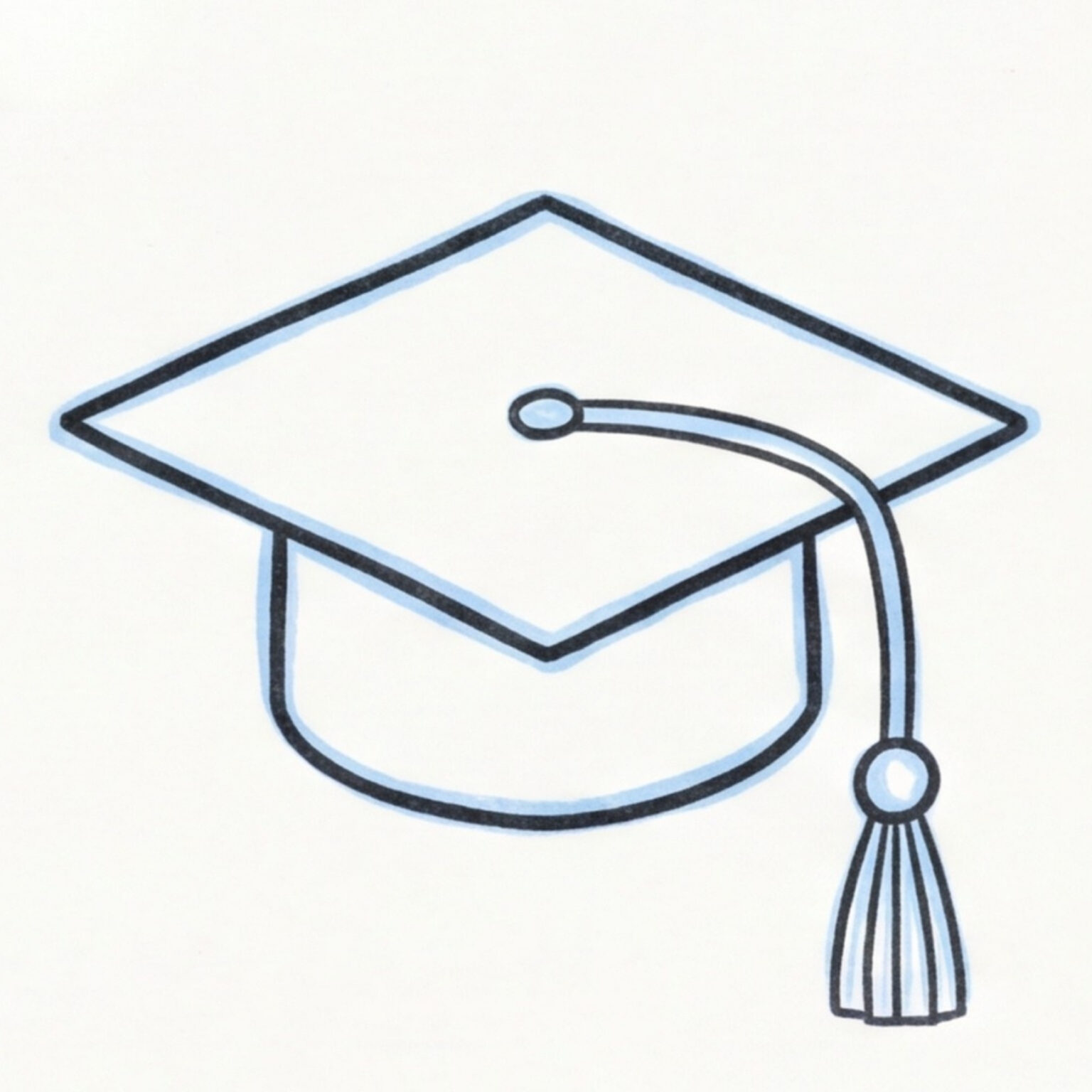 Easy Grad Cap Drawing for Kids Step by Step