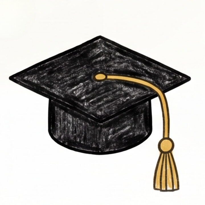 Easy Grad Cap Drawing for Kids Step by Step