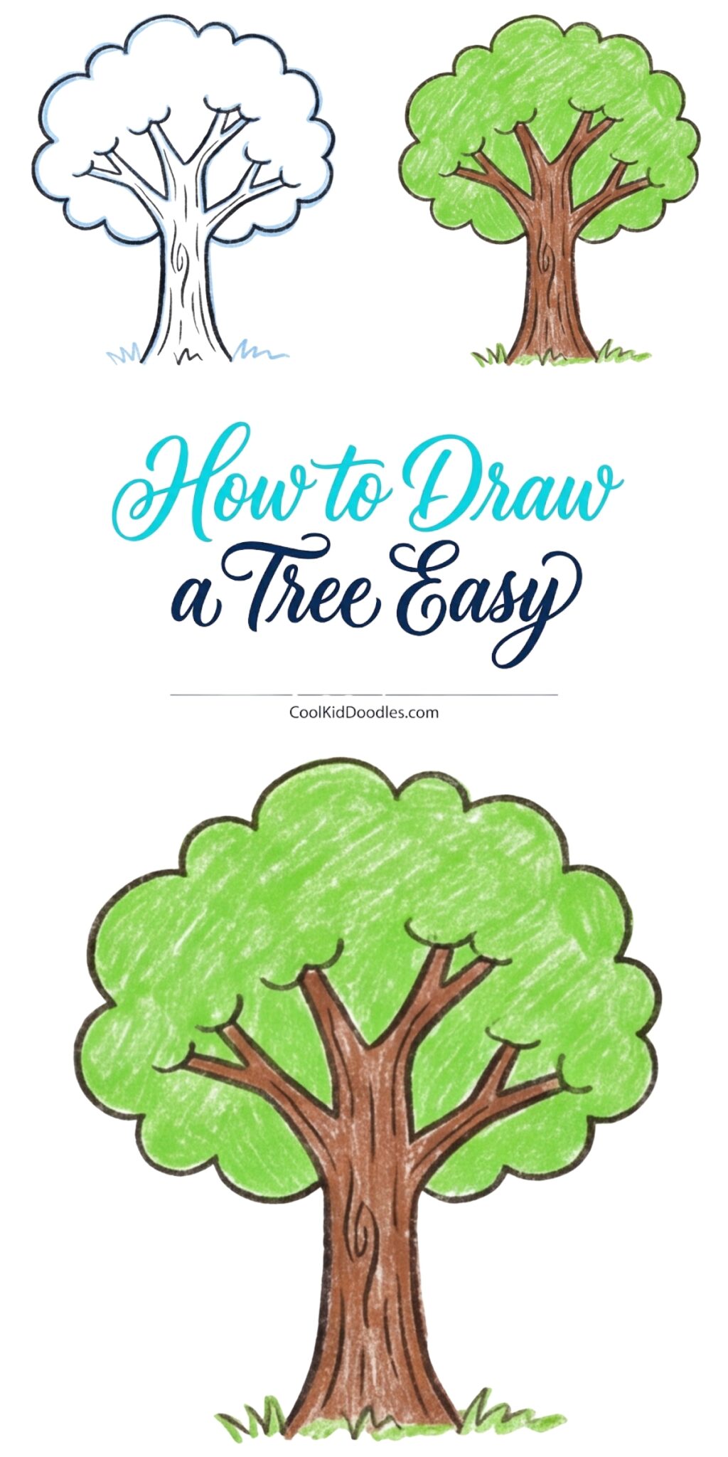 Cny Treedraw How to Draw a Tree Easy Step by Step for Kids